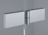 Ronal Sanswiss drzwi jednoczęściowe ze ścianką stałą w linii 90-160x0-200 cm, szkło pas satynowy poziomy, profile chrom PU13PGSM21051